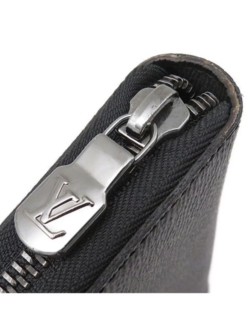 Louis Vuitton Wallet Zippy Organizer NM Monogram Eclipse Gunmetal Round Fastener